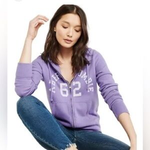 Abercrombie & Fitch Zip Up Hoodie Jacket Size XL Purple Y2K